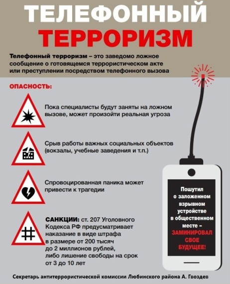 Телефонный терроризм. Телефонный терроризм.
